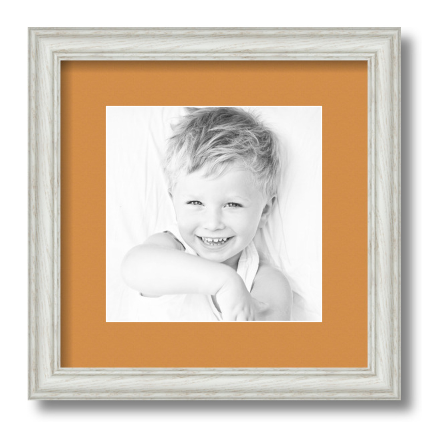 ArtToFrames Matted 12x12 White Picture Frame with 2" Mat, 8x8 Opening 4098