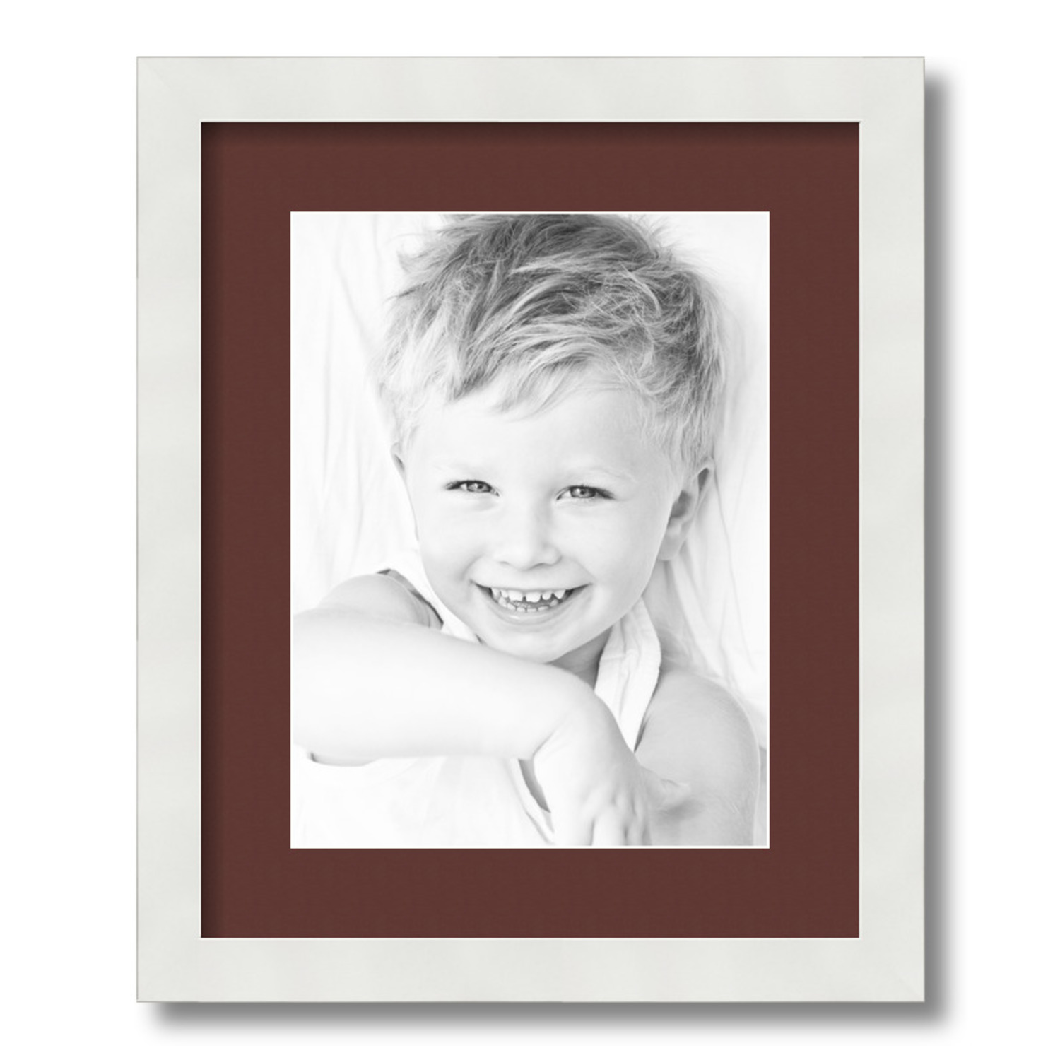 ArtToFrames Matted 13x16 White Picture Frame with 2" Mat, 9x12 Opening 3966