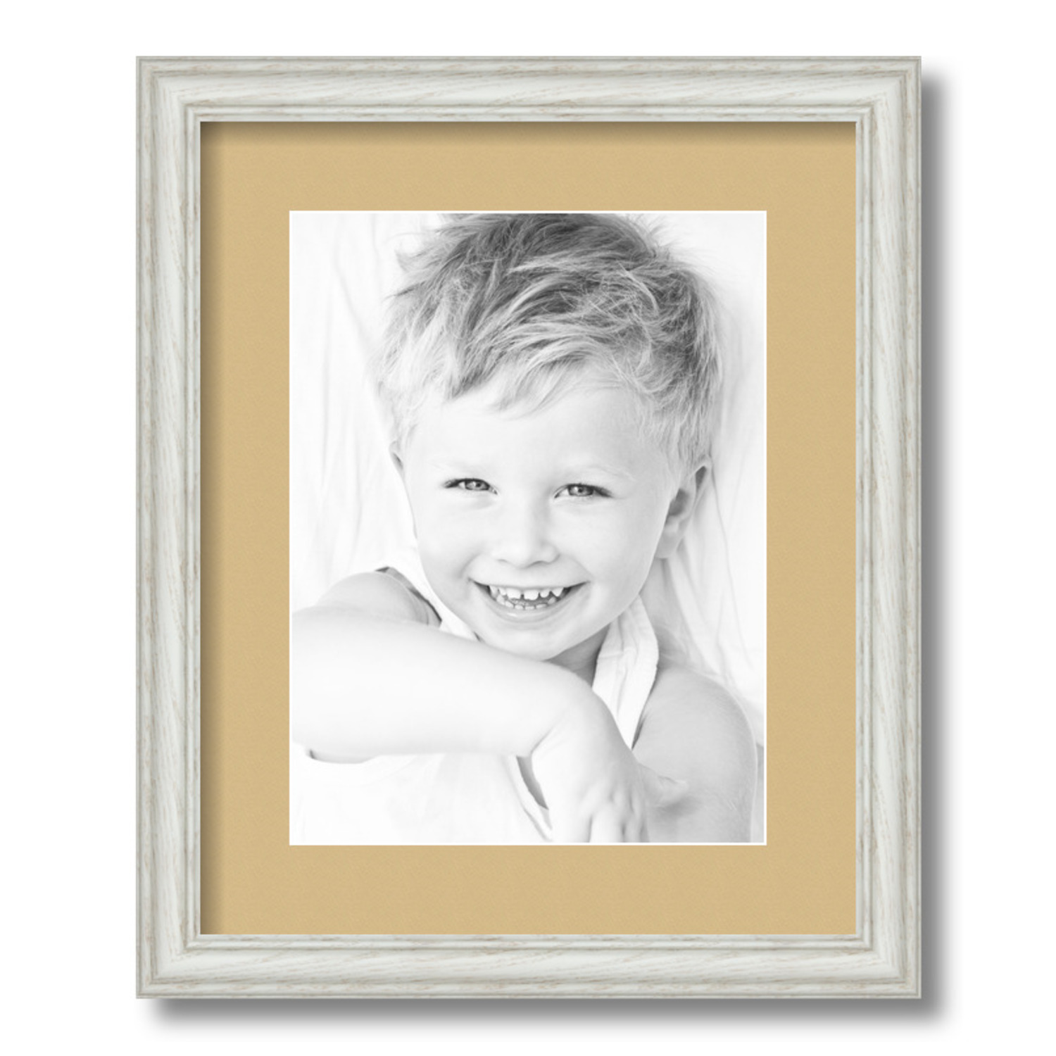 ArtToFrames Matted 13x16 White Picture Frame with 2" Mat, 9x12 Opening 4098