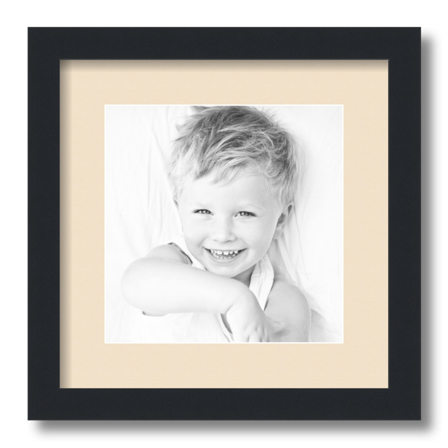 ArtToFrames Matted 13x13 Black Picture Frame with 2" Mat, 9x9 Opening 3926