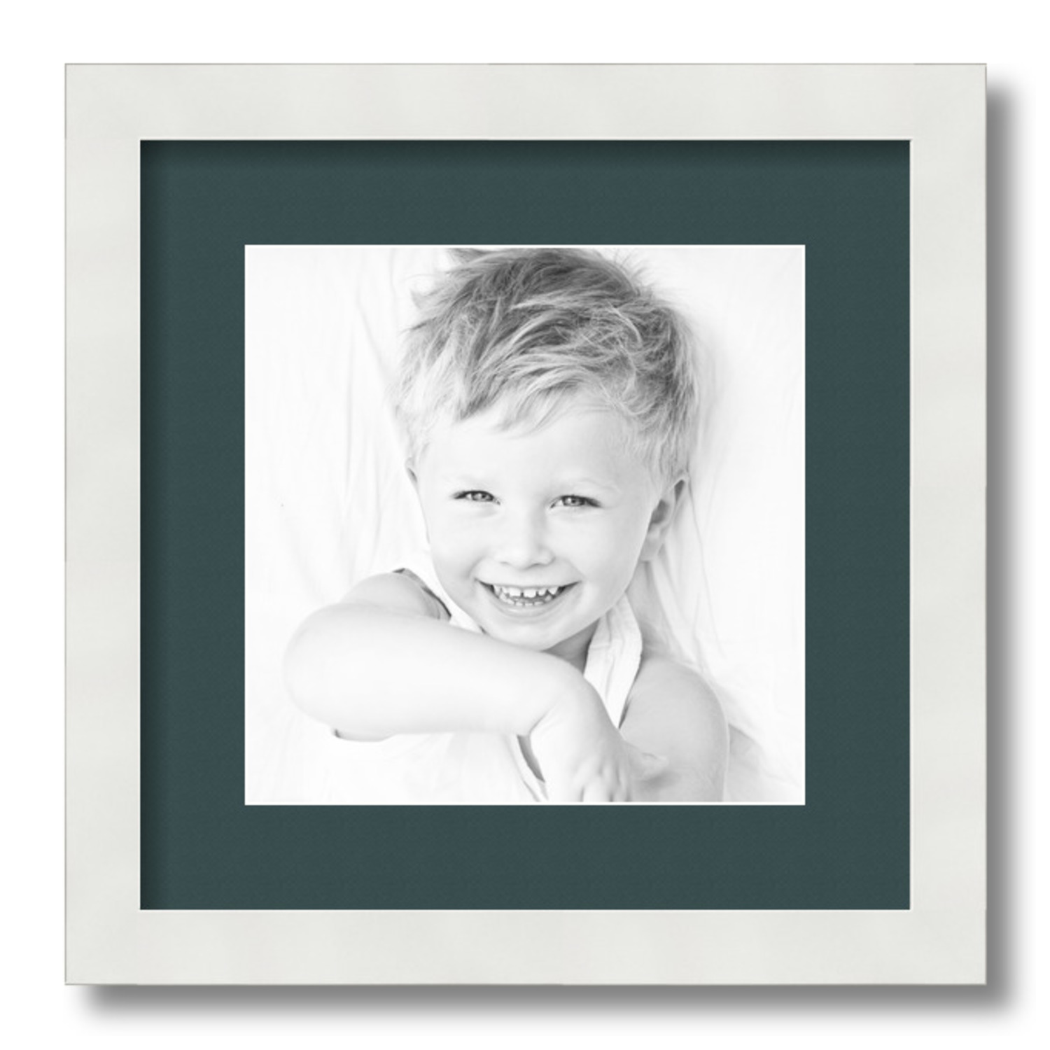 ArtToFrames Matted 13x13 White Picture Frame with 2" Mat, 9x9 Opening 3966