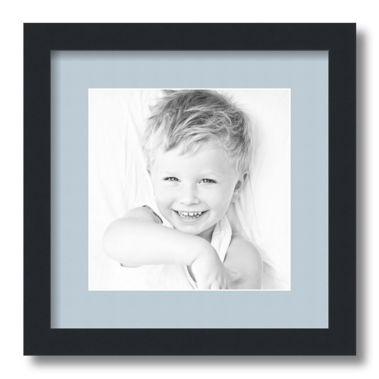 ArtToFrames Matted 13x13 Black Picture Frame with 2" Mat, 9x9 Opening 3926